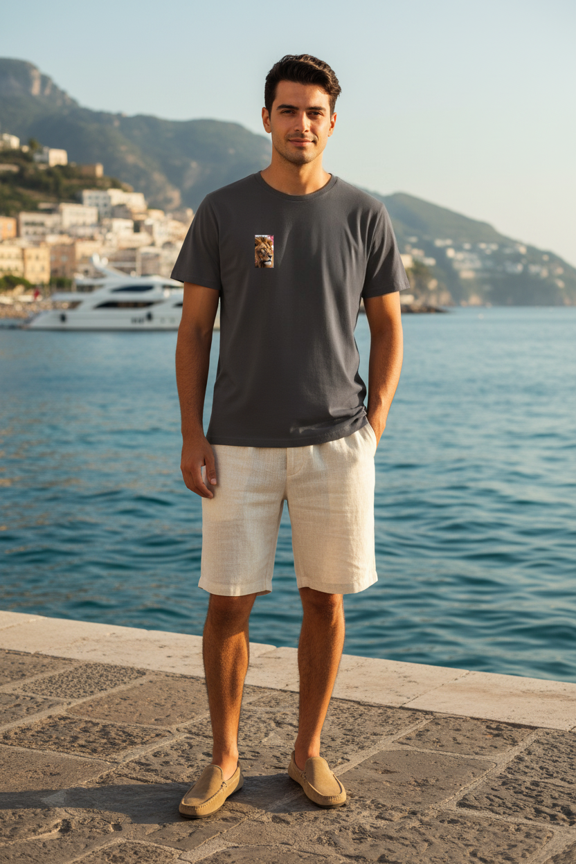 Summer Art collection lion WB/ Organic cotton