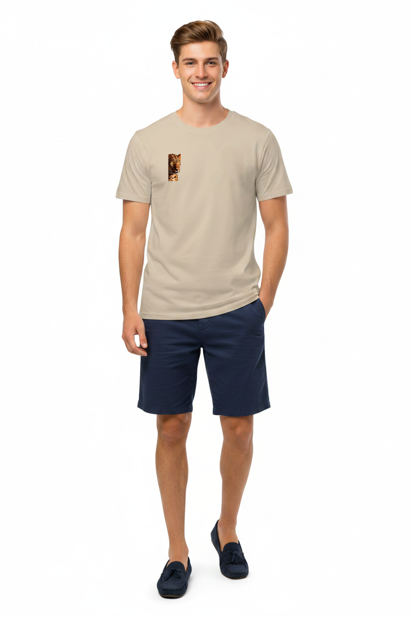 Summer Art Collection gepard 'S' gold WB/ Organic cotton