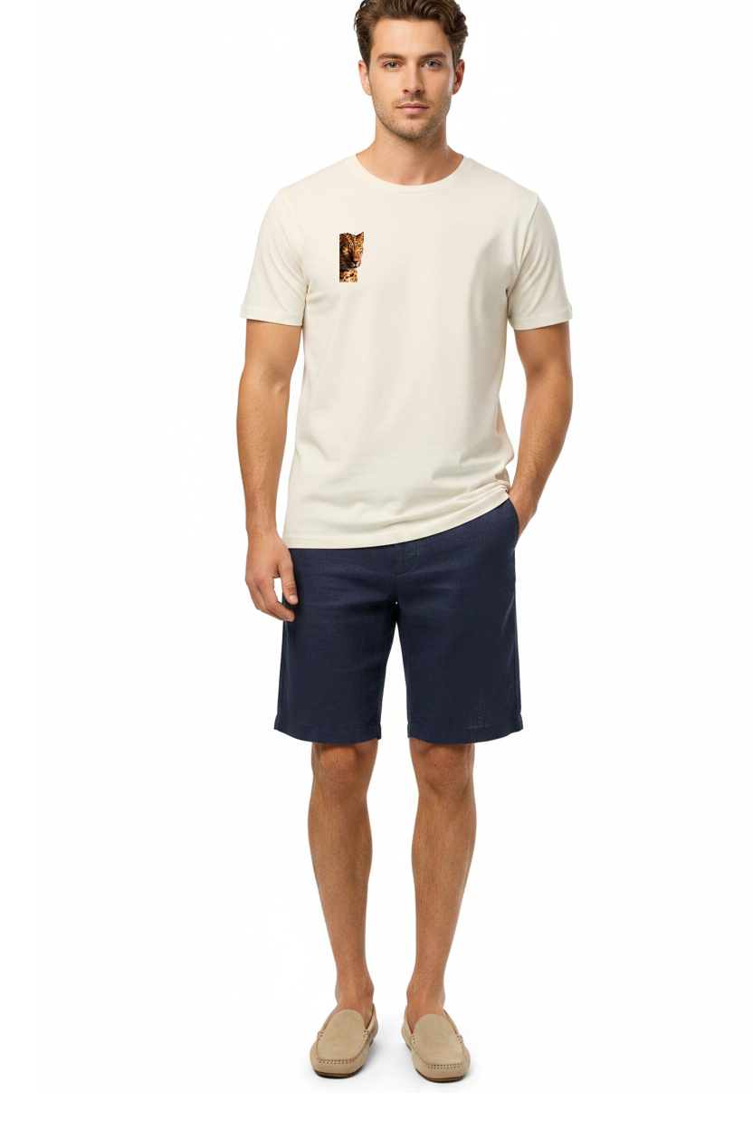 Summer Art Collection gepard 'S' gold WB/ Organic cotton