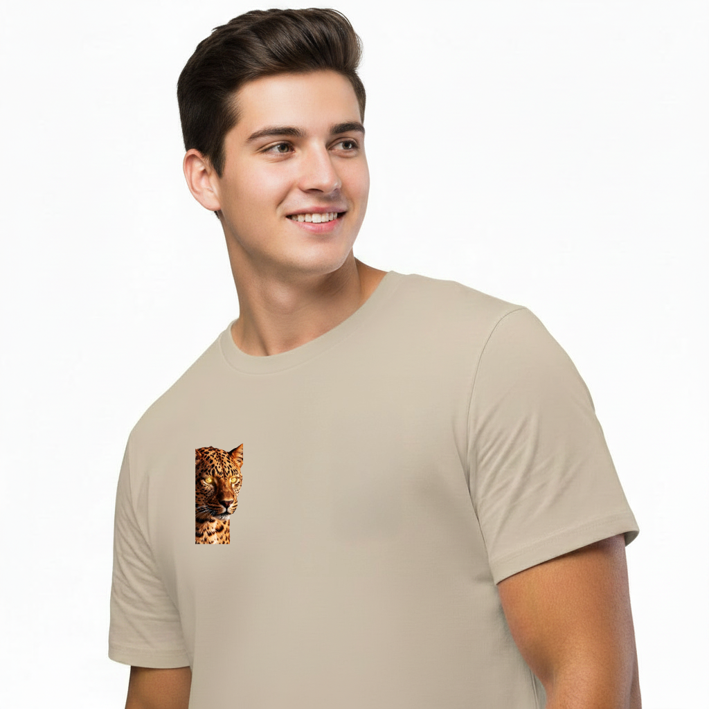 Summer Art Collection gepard 'S' gold WB/ Organic cotton