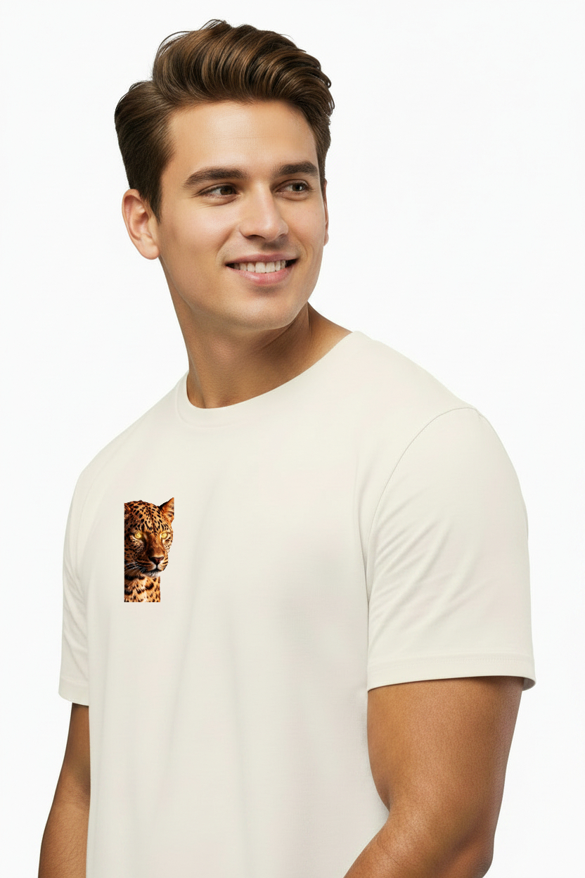 Summer Art Collection gepard 'S' gold WB/ Organic cotton